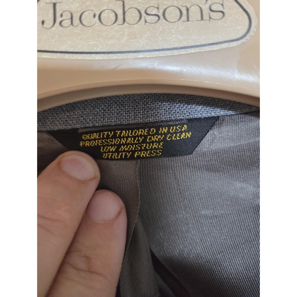 Vintage John Weitz Blazer Mens 44 Blue Palm Beach Gold Button Sport Coat USA 90s - Picture 6 of 10